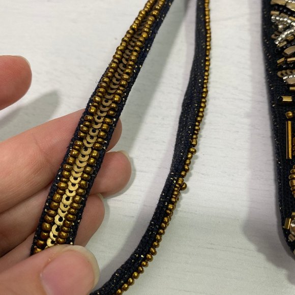 Chicos Beaded Clutch Wristlet Purse Pouch Zip Top NWT - Picture 8 of 14